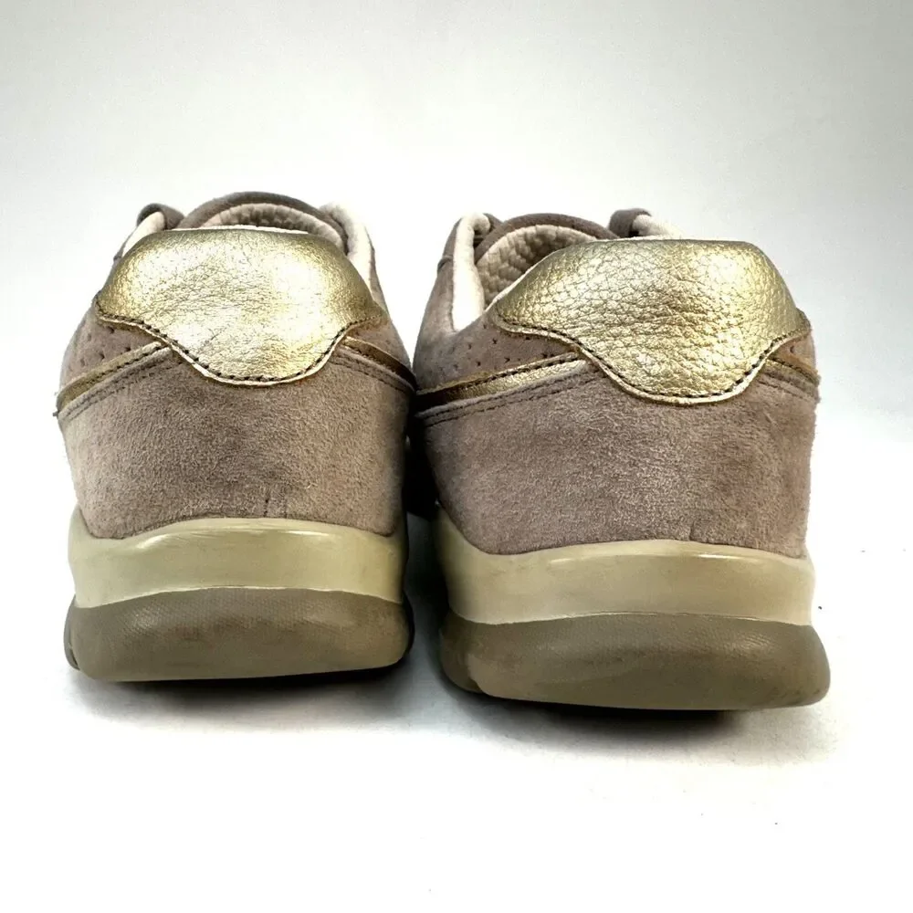 Taos Womens Lifestyle Tan Suede Comfort Cushioned Sneaker Shoes Size US 9.5